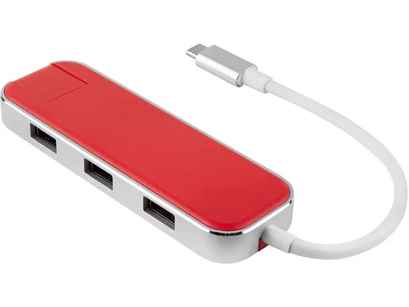 Хаб USB Rombica Type-C Chronos Red - 595601