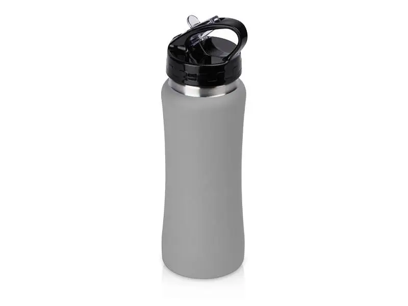 Бутылка для воды Bottle C1, сталь, soft touch, 600 мл, серый - 828040clr