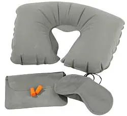 Набор для путешествий Essential, подушка: 44х28 см; повязка 19х8,5 см; чехол: 18х11 см