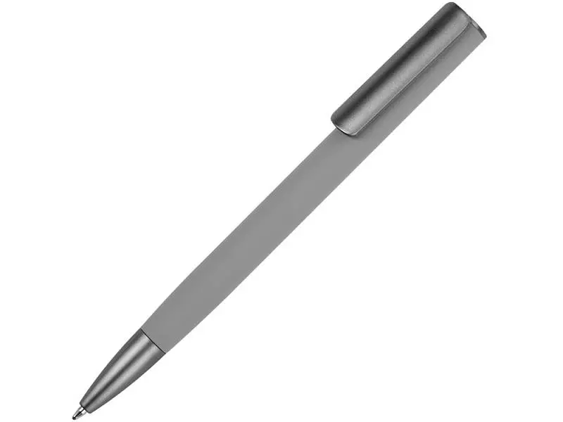 Ручка металлическая шариковая Insomnia софт-тач с зеркальным слоем, серая с серым - 11582.00