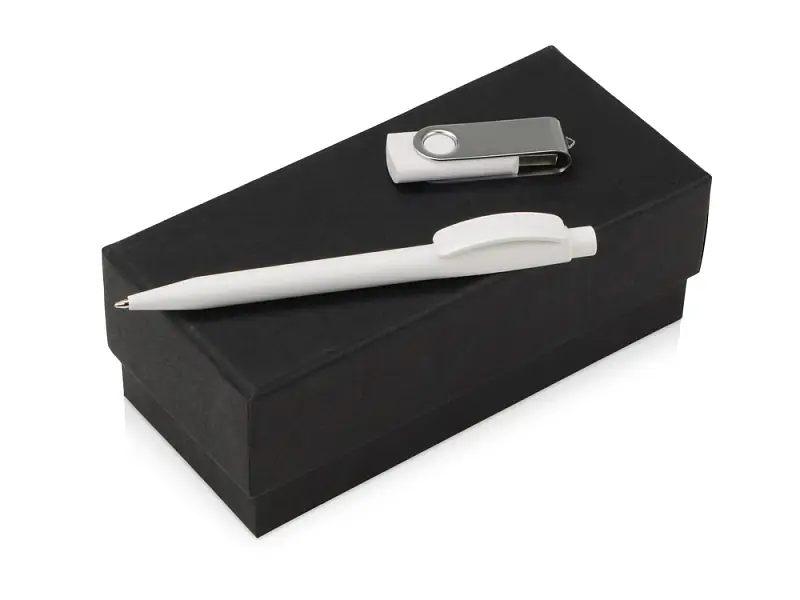 Подарочный набор Uma Memory с ручкой и флешкой, белый - 700337.06