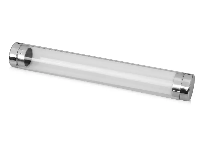 Тубус для 1 ручки Аяс, прозрачный/серебристый - 84130.12