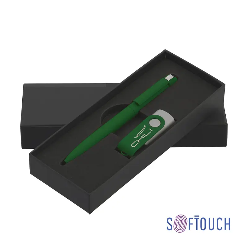 Набор ручка + флеш-карта 16 Гб в футляре, покрытие soft touch - 6877-61S/16Gb