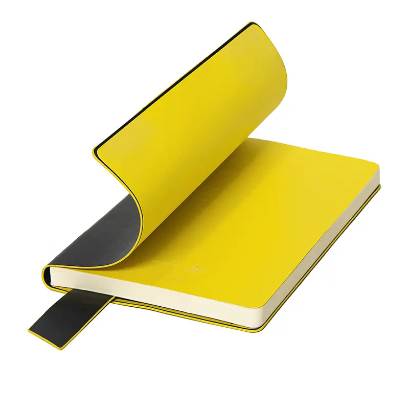 Бизнес-блокнот "Trendi", 130*210 мм, черно-желтый, мягкая обложка, в линейку