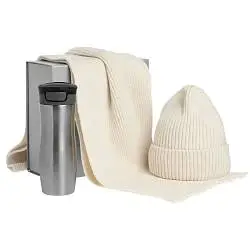 Набор Snow-how, термостакан: высота 22 см, диаметр 8,2 см; шапка: 56-58, длина 24 см; шарф: 23х200 см