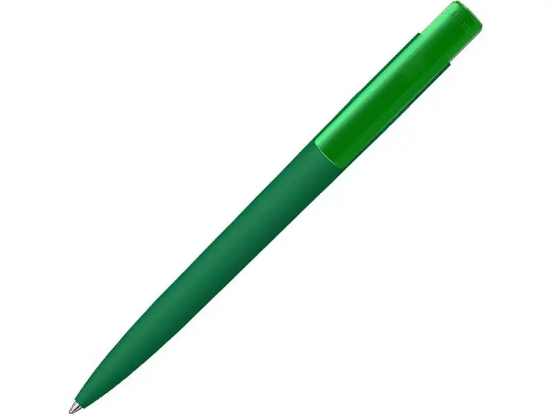 Шариковая ручка RECYCLED PET PEN PRO K transparent GUM soft-touch, зеленый