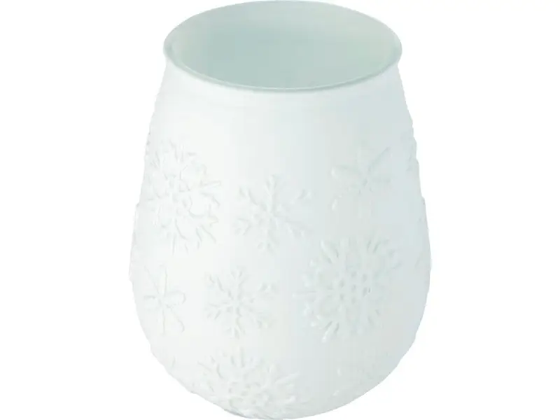 Подставка для чайной свечи Faro из переработанного стекла, белый матовый - 11322791