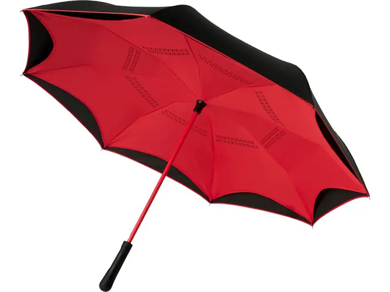 Прямой зонтик Yoon 23 с инверсной раскраской, красный - 10940204