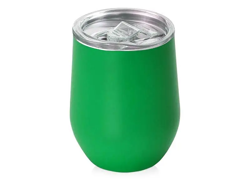 Вакуумная термокружка Sense, непротекаемая крышка, крафтовая упаковка, зеленый - 827113W
