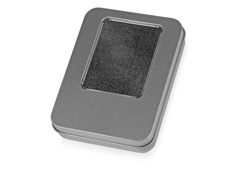 Подарочная коробка для флеш-карт Сиам в шубере, серебристый - 627220.01