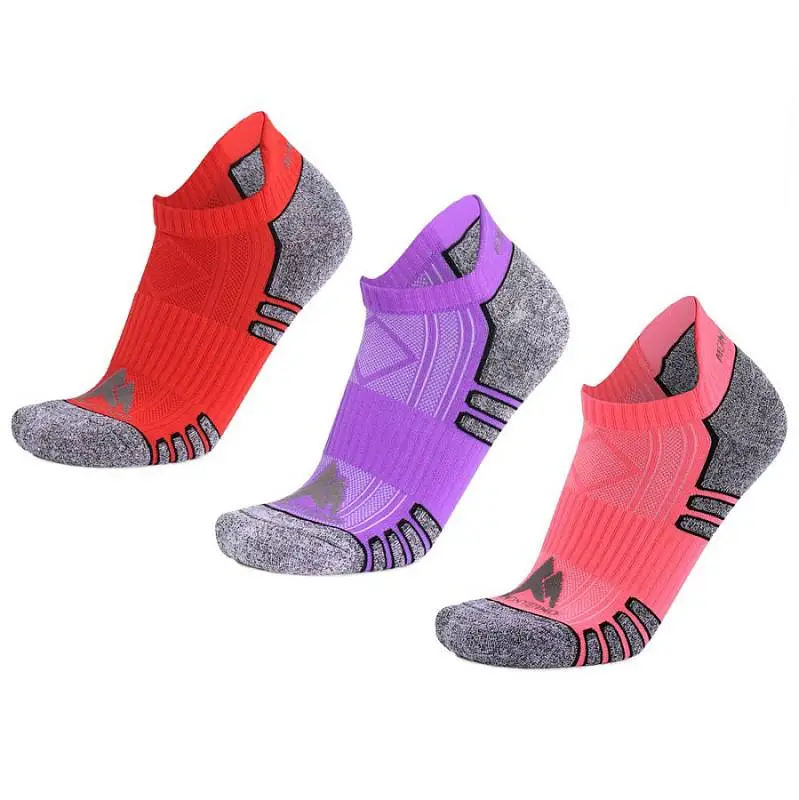 Набор из 3 пар спортивных женских носков Monterno Sport, красный фиолетовый и розовый - 20610.501