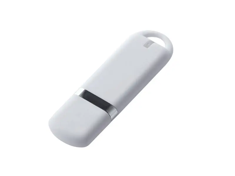 USB-флешка на 16 ГБ с покрытием soft-touch, белый - 3048.06.16