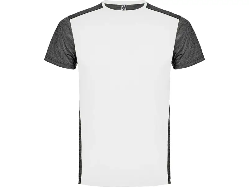 Спортивная футболка Zolder мужская, белый/черный меланж - 665301243S