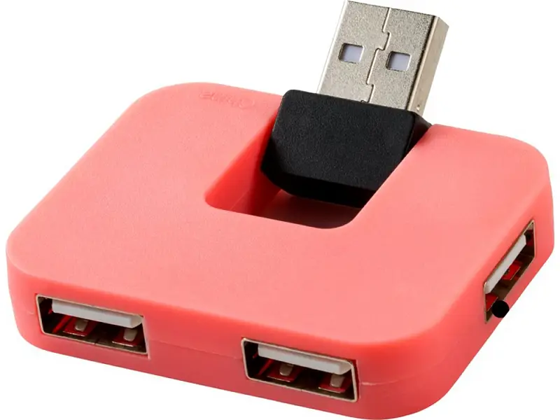 USB Hub Gaia на 4 порта, розовый - 12359804