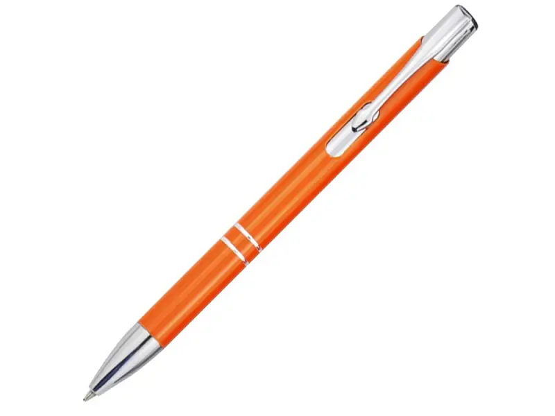 Алюминиевая шариковая кнопочная ручка Moneta, черные чернила, оранжевый - 10744008