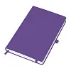 Бизнес-блокнот "Justy", 130*210 мм, ярко-фиолетовый,  твердая обложка,  резинка 7 мм, блок-линейка