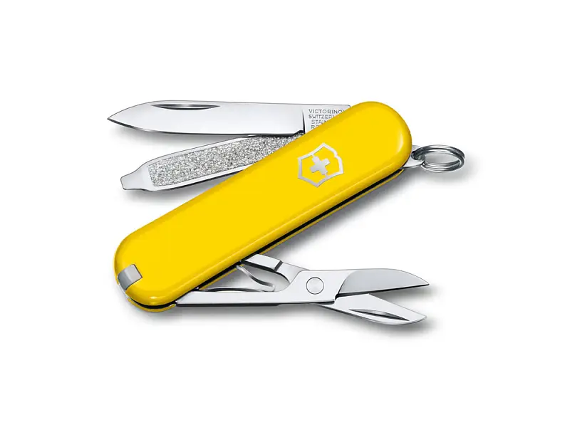 Нож-брелок VICTORINOX Classic SD Colors Sunny Side, 58 мм, 7 функций, жёлтый - 601180