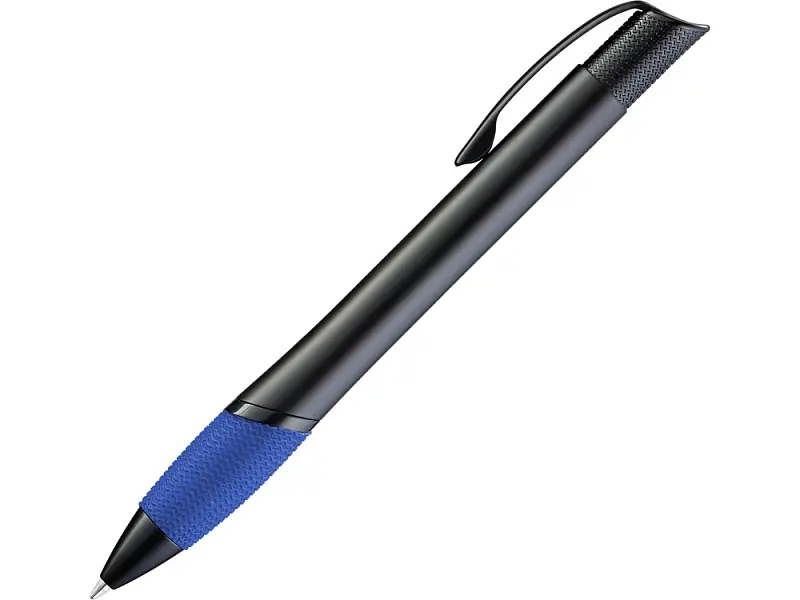 Ручка шариковая металлическая OPERA M, синий/черный - 187900.02