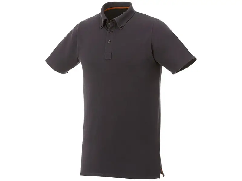 Мужская футболка поло Atkinson с коротким рукавом и пуговицами, серый графитовый - 3810489XS