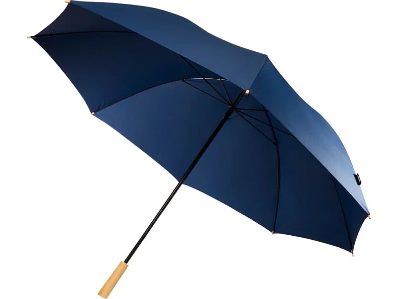 Romee, ветрозащитный зонт для гольфа диаметром 30 дюймов из переработанного ПЭТ, темно-синий - 10940955