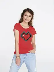 Футболка женская Pixel Heart, S–XL