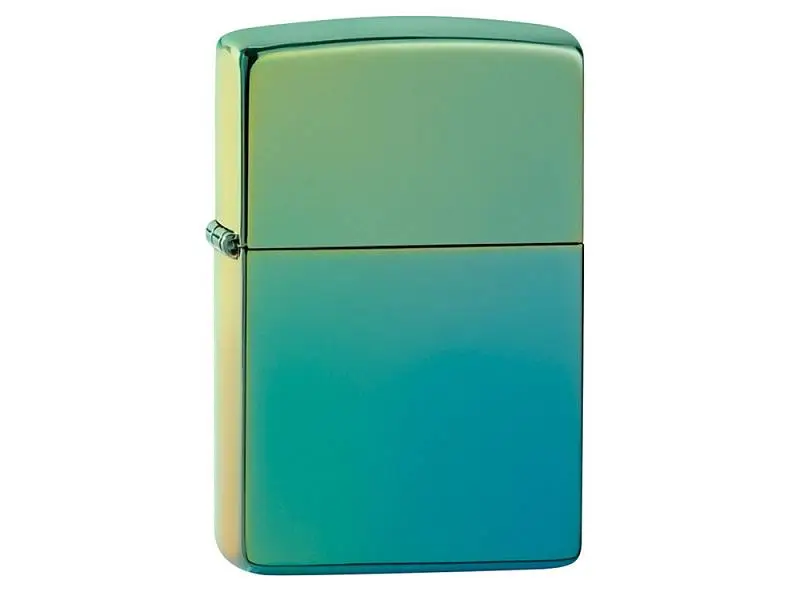 Зажигалка ZIPPO Classic с покрытием High Polish Teal, латунь/сталь, зелёная, глянцевая, 38x13x57 мм