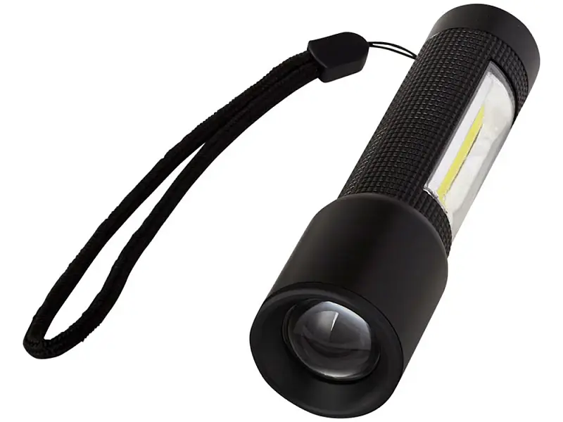 Компактный фонарь с лампой сбоку, черный - 10431200