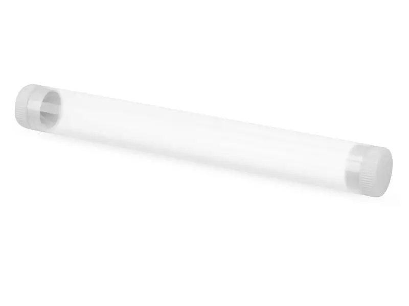Футляр-туба пластиковый для ручки Tube 2.0, прозрачный/белый - 84560.06