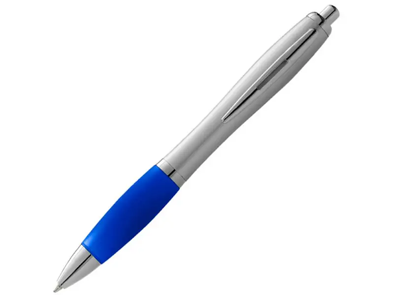 Ручка шариковая Nash, ярко-синий/серебристый, черные чернила - 10635500