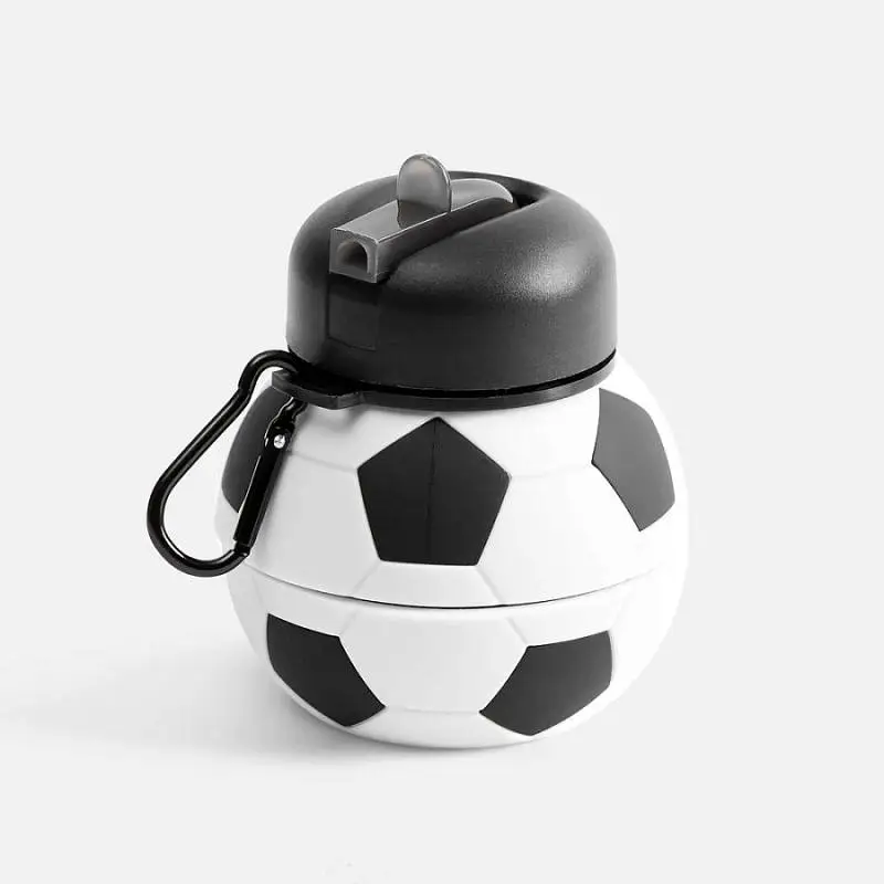 Складная бутылка для воды Football Flex, 8,5x8,5x18,5/10,5 см