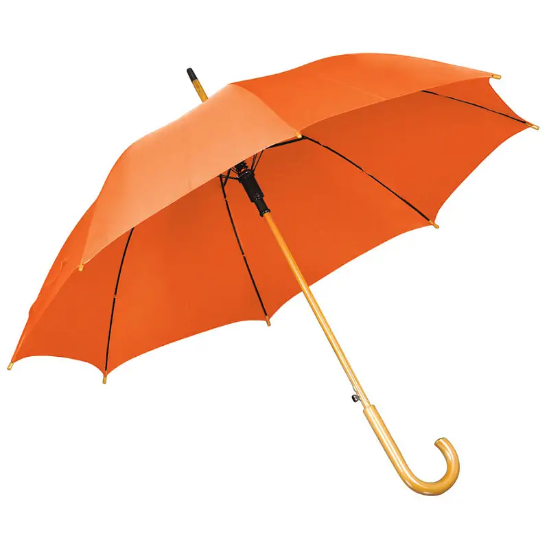 Зонт-трость с деревянной ручкой, полуавтомат - 7426/05