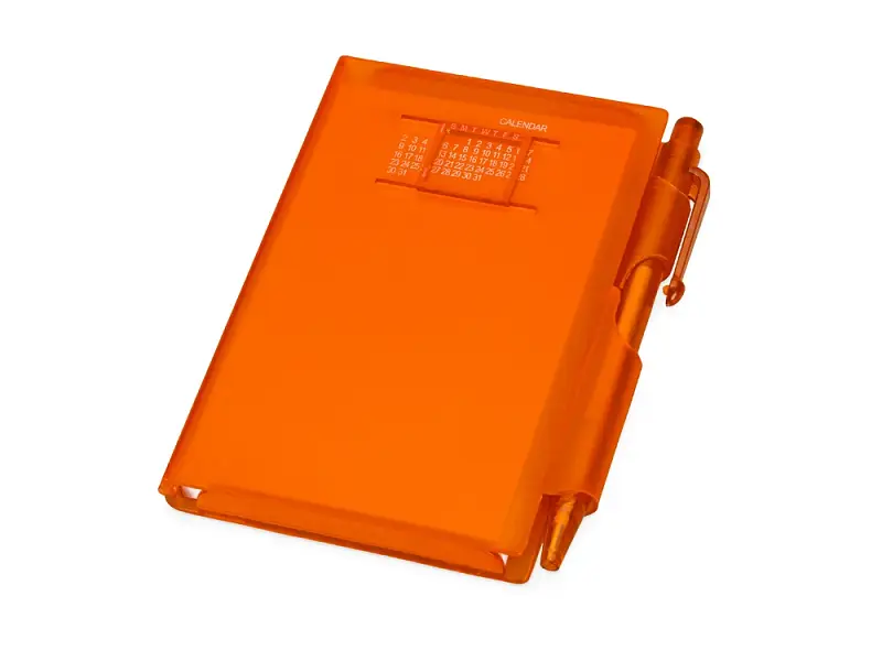 Записная книжка Альманах с ручкой, оранжевый - 789518