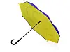 Зонт-трость наоборот Inversa, полуавтомат, черный/желтый
