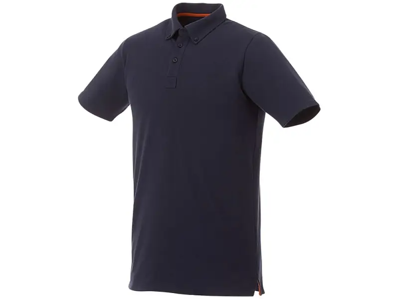 Мужская футболка поло Atkinson с коротким рукавом и пуговицами, темно-синий - 3810449XS