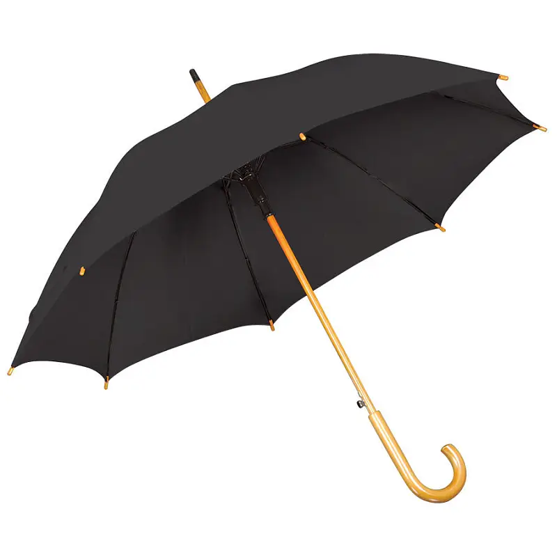 Зонт-трость с деревянной ручкой, полуавтомат - 7426/35