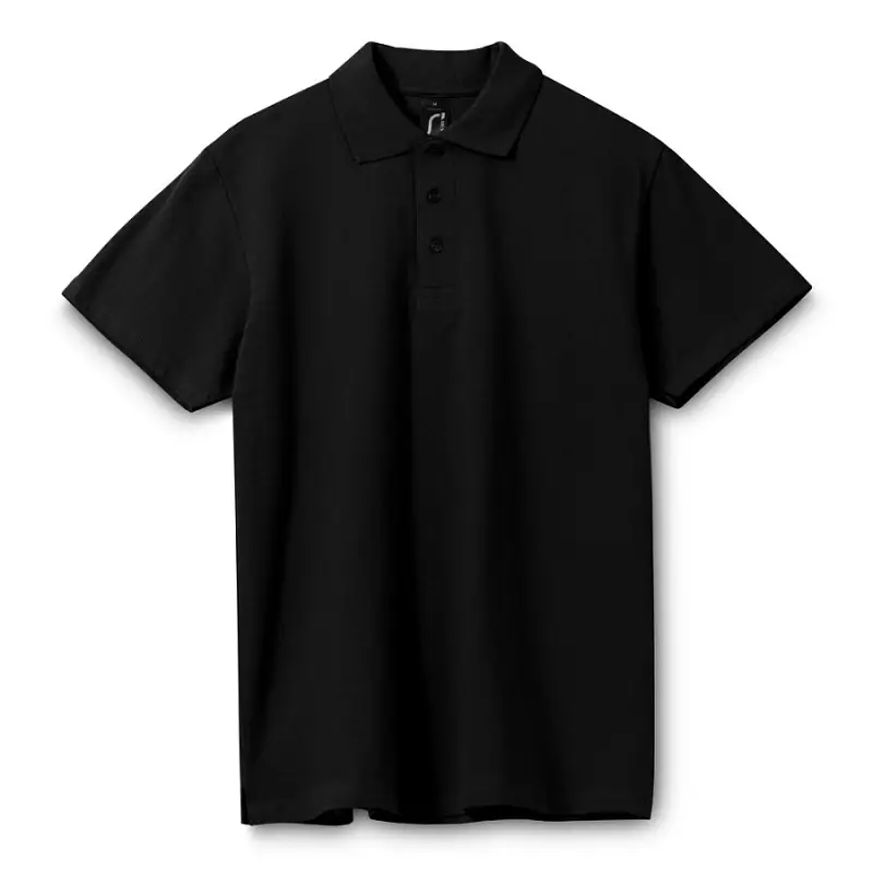 Рубашка поло мужская Spring 210 черная, размер S - 1898.301