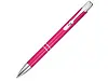 Алюминиевая шариковая кнопочная ручка Moneta, синие чернила, розовый