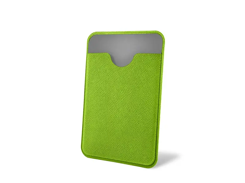 Чехол-картхолдер Favor на клеевой основе на телефон для пластиковых карт и и карт доступа, зеленый - 7319.03