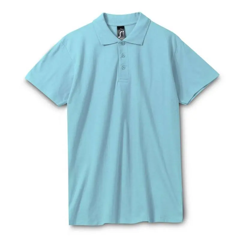 Рубашка поло мужская Spring 210 бирюзовая, размер S - 1898.421