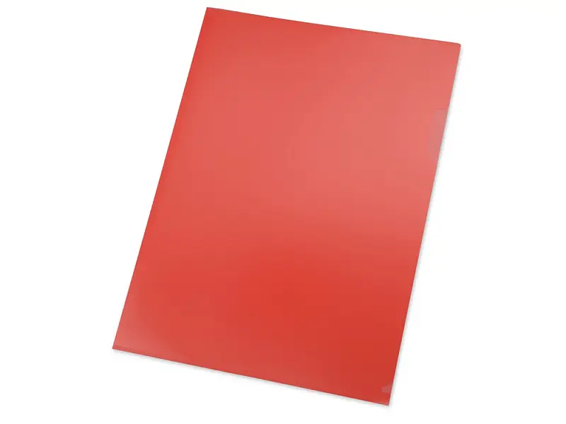 Папка- уголок, для формата А4, плотность 180 мкм, красный матовый - 19102