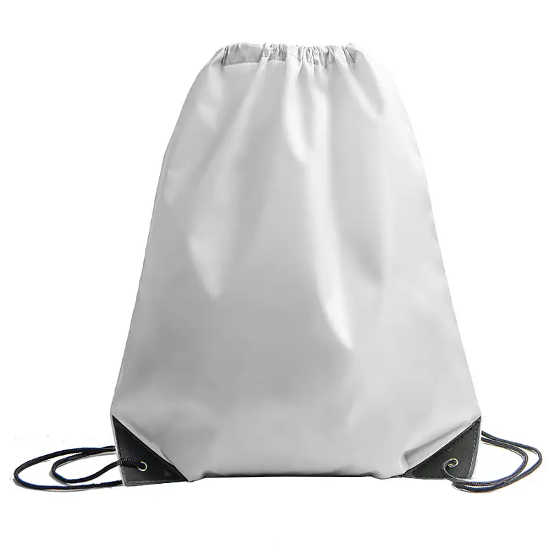 Рюкзак мешок с укреплёнными уголками BY DAY, белый, 35*41 см, полиэстер 210D - 16111/01
