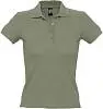 Рубашка поло женская People 210 ярко-зеленая, размер S