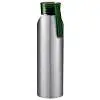 Бутылка для воды VIKING SILVER 650мл. Серебристая с салатовой крышкой 6141.15