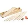 Набор цветных карандашей Spasso в деревянном пенале, пенал: 21х4,3х2,5 см