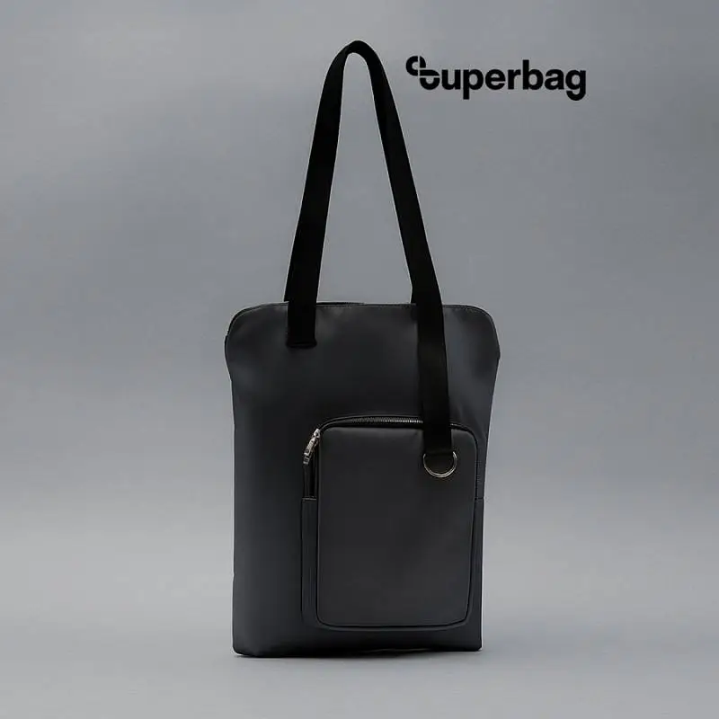 Шоппер Superbag Pocket (серый с черным)