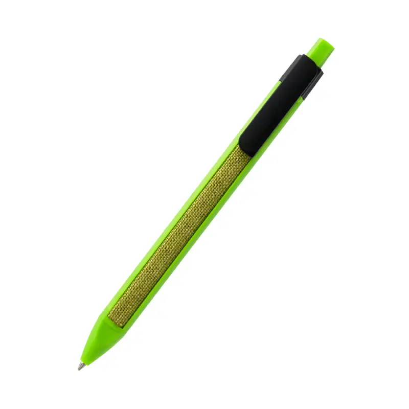 Ручка пластиковая с текстильной вставкой Kan, зеленая - 1001.04