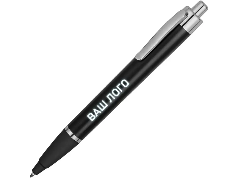 Ручка пластиковая шариковая Glow, черный/серебристый (Р) - 76380.07p