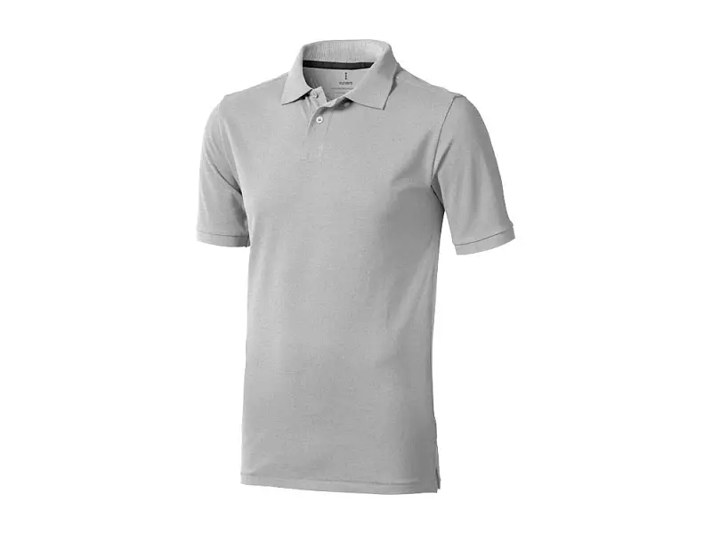 Calgary мужская футболка-поло с коротким рукавом, серый меланж - 38080962XL