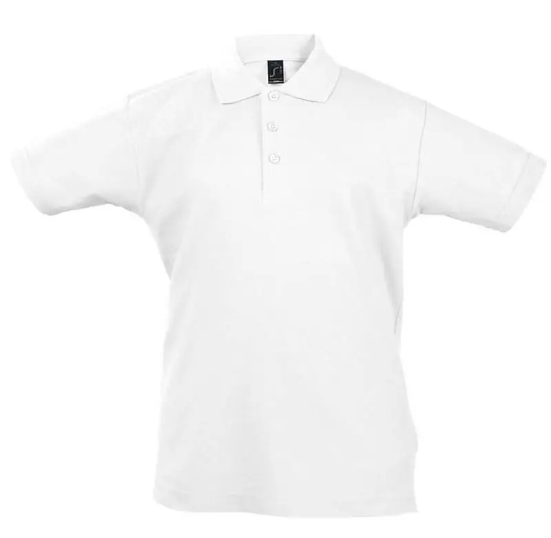 Рубашка поло детская Summer II Kids, белая, на рост 106-116 см