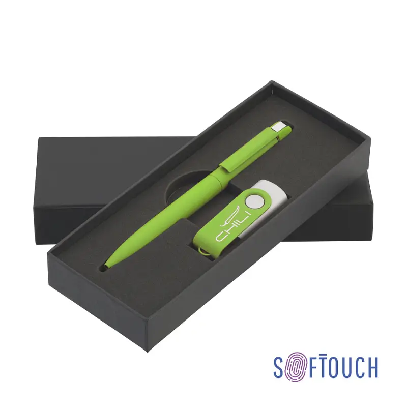 Набор ручка + флеш-карта 8 Гб в футляре, покрытие soft touch - 6877-63S/8Gb